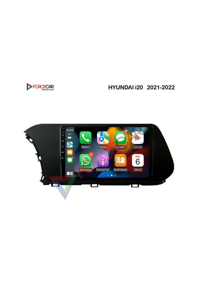HYUNDAİ İ20   2021_2022  ANDROİD 12 SÜRÜM 2_16 GB RAM MULTİMEDYA