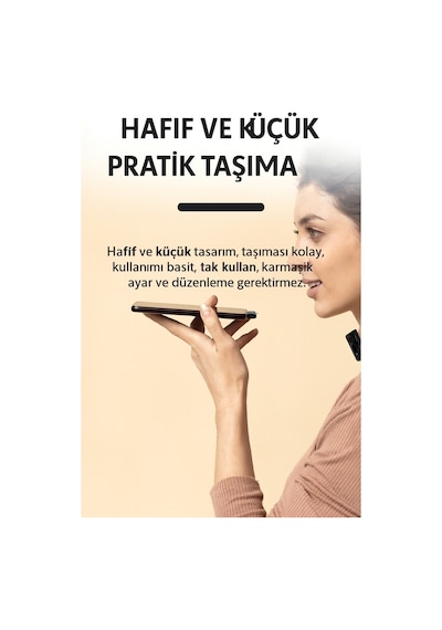 Kablosuz Tüylü Yaka Mikrofonu F11 Model 3'ü 1 Arada Type-c Apple Uyumlu iPhone  3.5mm  Tekli Set Tak Çalıştır