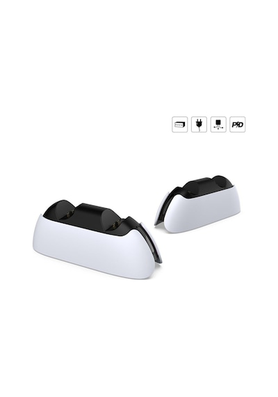 P5-5103 Led Işıklı Ikili Ps5 Joystick Kol Şarj Stand