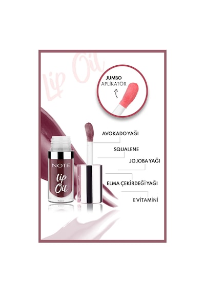 Note Cosmetique Lip Oil Nemlendirici ve Parlatıcı Dudak Bakım Yağı - 30 Deep Berry - Mor