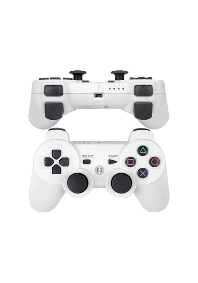 Ps3 Kablosuz Analog Oyun Kolu Dualshock Oyuncu Konsol Wireless Joystick Double Kumanda Beyaz - 870718714