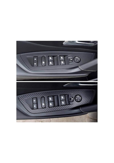 Peugeot 408 İle Uyumlu İç Trim Folyo Kaplama Set Mat Karbon Siyah