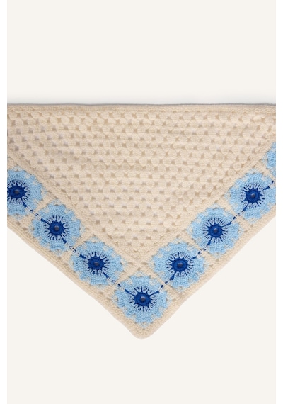 Defacto Kadın Çiçekli Örme Bandana I6818ax26smbe102 Mavi-be102