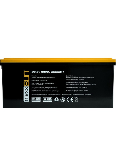 Mexxsun Lityum Akü 25,6v 100ah 100a Lifepo4 2560wh