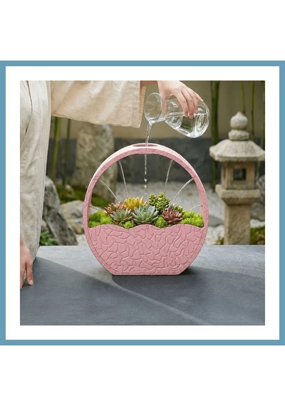 Bezos 3d Baskı Self-watering Planter - Kendi Kendini Sulayan Saksı-pembe Mbt06 Standart