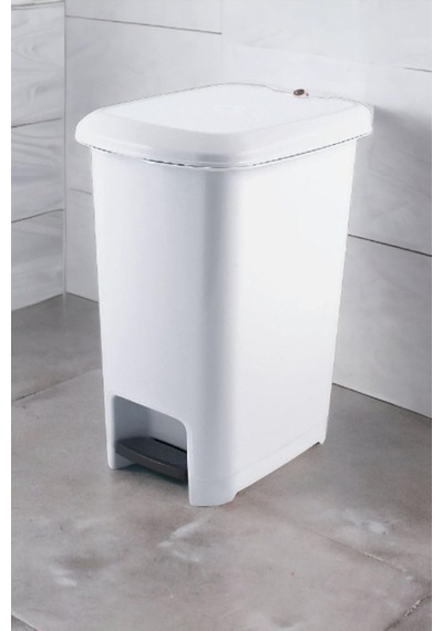 Melkan Home Pedallı Çöp Kovası 15 Litre Slim Beyaz Çöp Kovası Diğer