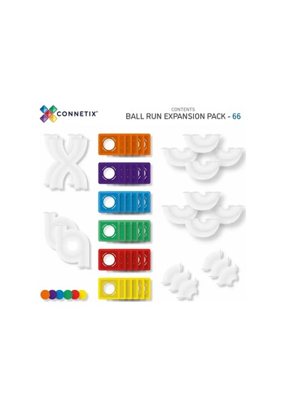 Connetix Rainbow Ball Run Expansion Set - 66 Parça Con-eu-66br