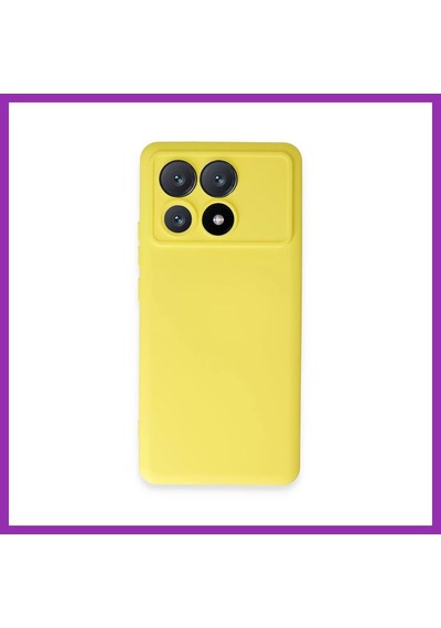 Bezos Poco X6 Pro Uyumlu Kılıf Nano İçi Kadife Silikon - Sarı Bty