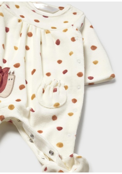 Mayoral Newborn Kız Bebek 2li Kadife Tulum Kahverengi