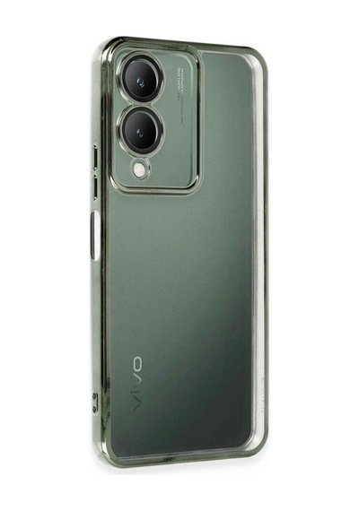 Vivo Y17s Kılıf Razer Lensli Silikon - Yeşil -