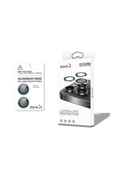 Vendas Apple Uyumlu iPhone 16 Zore Cl-12 Premium Safir Parmak Izi Bırakmayan Anti-reflective Kamera Lens Koruyucu Yeşil