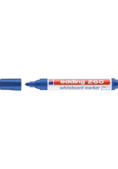 Edding 260 4Lü Beyaz Yazı Tahtası Kalemi +Tahta Silgisi