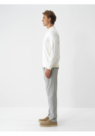 Xint Ekru Pamuk Dokulu Regular Fit Kazak 801868
