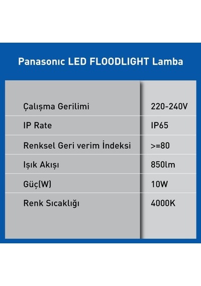 Led Floodlıght 10w 850lm 4000k, Kelvin-günışığı