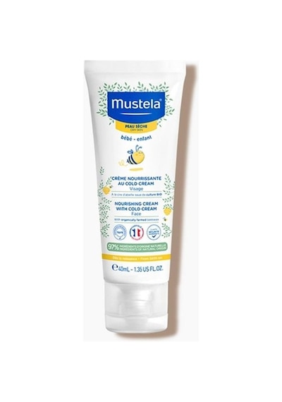 Mustela Cold Cream Ve Organik Balmumu İçeren, Kuru Ciltler İçin Besleyici Bebek Yüz Kremi 40 Ml