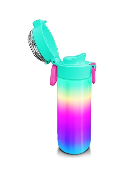 Coral High Kids Renk Geçişli Desenli Pipetli Ve Direkt İçim Çelik Termos 500 Ml 31924 Rose Gold