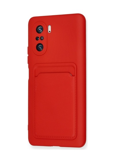 Xiaomi Poco F3 Uyumlu Kılıf Kelvin Kartvizitli Silikon - Kırmızı