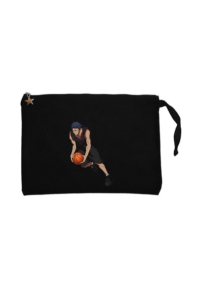 Black Baller Anime Siyah Clutch Astarlı Cüzdan / El Çantası Siyah