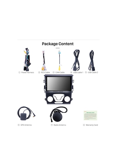 Mondeo 2013+ Uyumlu Multimedya Navigasyon Usb Kamera Carplayer 4 Ram