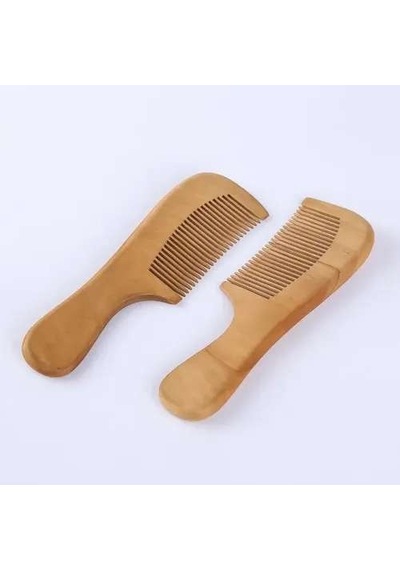 Doğal Ahşap Saplı Tarak 20'li Set 14 Cm