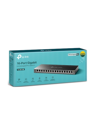 TP-LINK TL-SG116E 16E PORT GIGABIT UNMANAGED PRO SWITCH