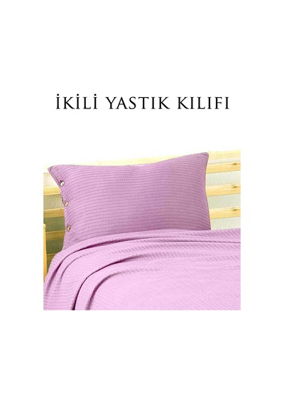 Örgü Desen Yastik Kilifi 2 Adet Mürdüm