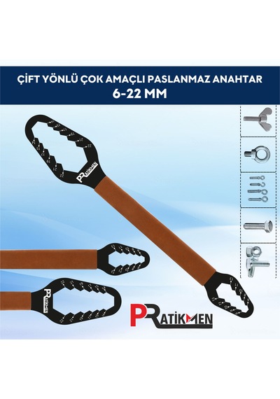 Çift Yönlü Çok Amaçlı Paslanmaz Anantar 6 22 Mm