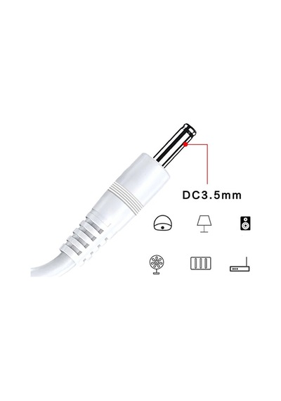 Usb Dc 3.5x1.35mm Masa Lambası Yedek Şarj Kablosu 80cm Uzunluk Be