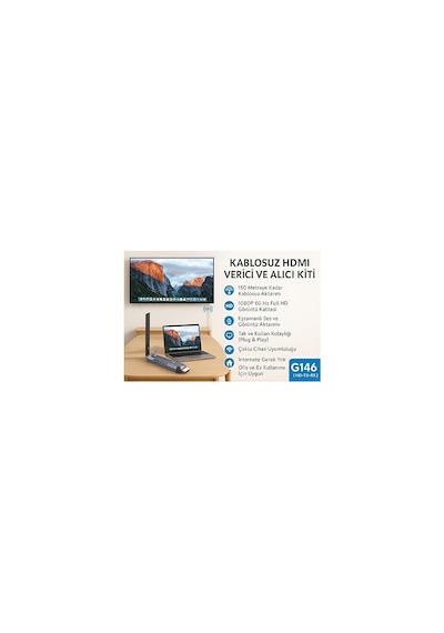 Sprout Store Kablosuz Hdmı Verici Ve Alıcı Kiti G146 150 Metre Menzil 1080p 60hz Notebook'dan Tv'ye Görüntü Aktarımı Hd-tx-rx Tak-çalıştır Çoklu Cihaz Desteği - G146 Hdmı Sprout Store Kablosuz Hdmı Verici Ve Alıcı Kiti G146 150 Metre Menzil 1080p 60hz Notebook'dan Tv'ye Görüntü Aktarımı Hd-tx-rx Tak-çalıştır Çoklu Cihaz Desteği - G146 Hdmı