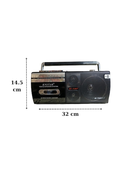 Nostalji Tasarımlı Kaset Ve Müzik Çalar Knstar M-70bt Bluetooth + Usb + Sd + Fm Radyo Kaset Çalar
