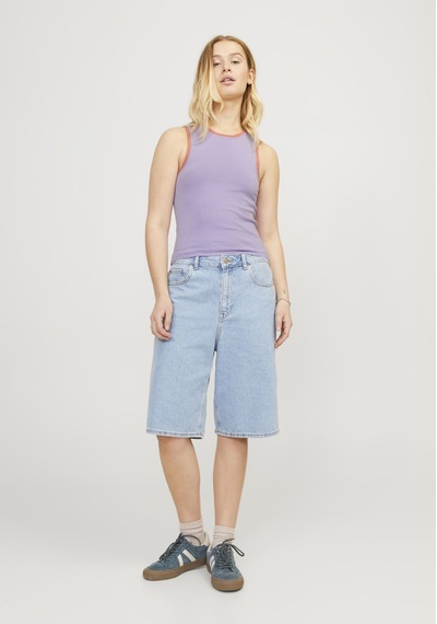 Jack & Jones Kadın Bisiklet Yaka Bluz - Evelyn 12254344 Lilac Breeze Mor