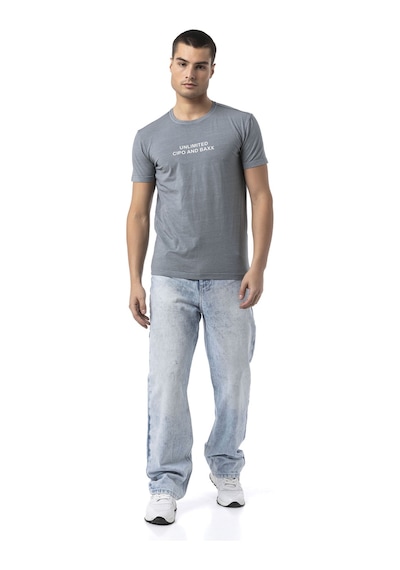 Erkek Baggy Fit Rahat Kesim Streetwear Tarz Pantolon Cd903 Buz Mavisi