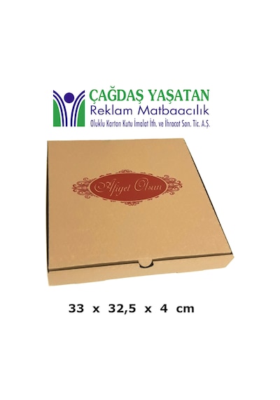 Pizza Kutusu 100 Adet 33 x 33 CM - 030