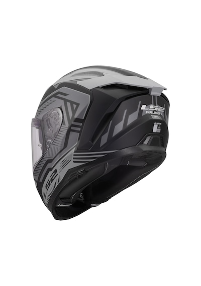 Ls2 Challenger 2 Kapalı Kask Dravıx Mat Gri Siyah Diğer