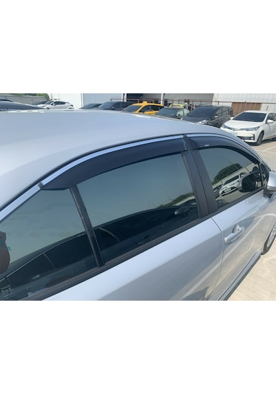 Toyota Corolla Uyumlu 2014-2018 Kromlu Cam Rüzgarlık 4Lü Set
