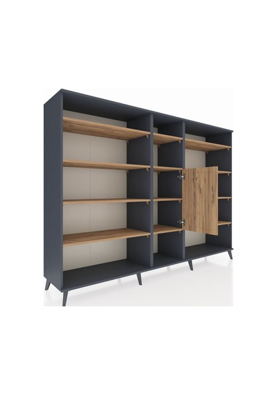 Hyperion Dolap 12 Raflı Tek Kapaklı 220x44x163 Antrasit-çam Atlas Çam - Antrasit Hyperion Dolap 12 Raflı Tek Kapaklı 220x44x163 Antrasit-çam Atlas Çam - Antrasit