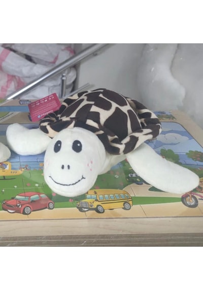 Sevimli Kaplumbağa Peluş Oyuncak Uyku Arkadaşı 30 Cm Kahverengi