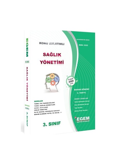 Aöf 3. Sınıf Sağlık Yönetimi 6.yar. Bah Konu Soru Bankası