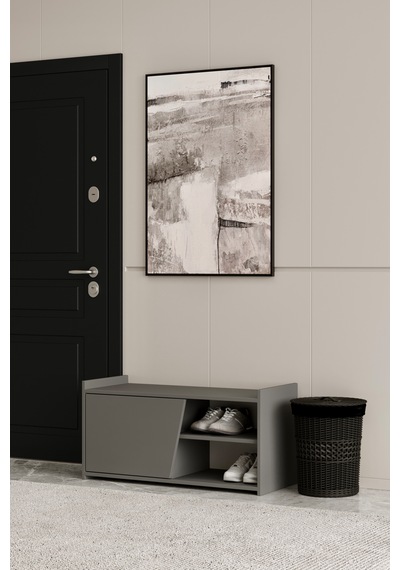 Hera 95 Cm Ayakkabılık 100% Mdf Gri