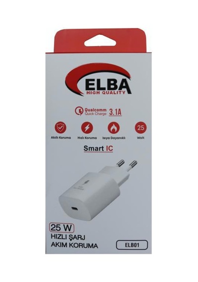 Elba Elb01-25wpd Beyaz 25w Type Usb-c Pd3.0/qc4.0