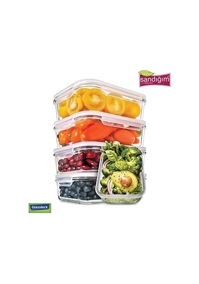 Kare Cam Saklama Kabı 490 Ml