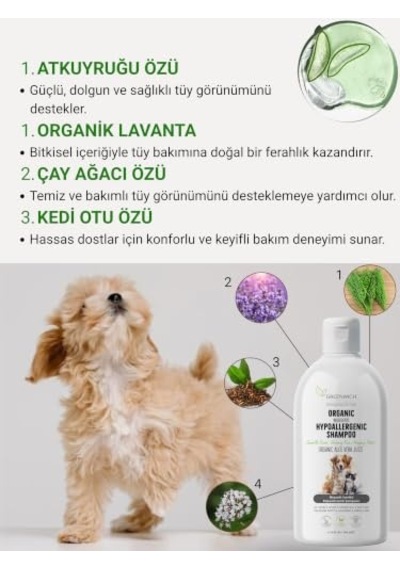 Ayrex Greenwich Hassas Bakım Kedi Ve Köpek Şampuanı 200 Ml %99,74 Organik İçerikli Vegan Şampuan / Hassas Cilt
