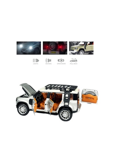 Die Cast 1:22 Sesli Ve Işıklı Çek Bırak Safari Metal Jeep
