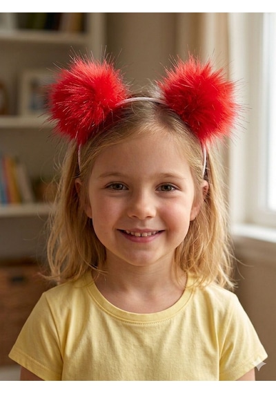 Crazy Kids Saçaklı Ponpon Kırmızı