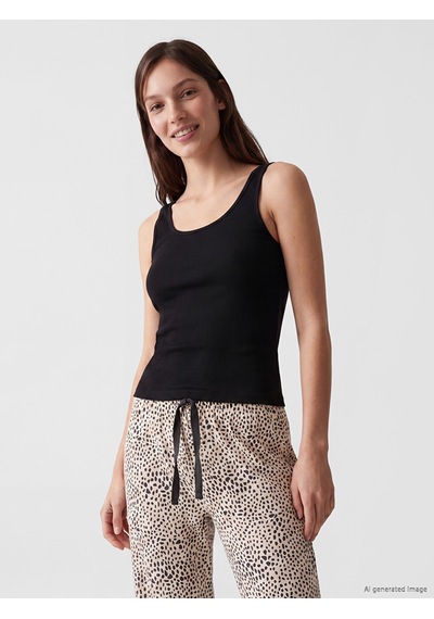 Lcw Dream Siyah U Yaka Kadın Fitilli Pijama Üst