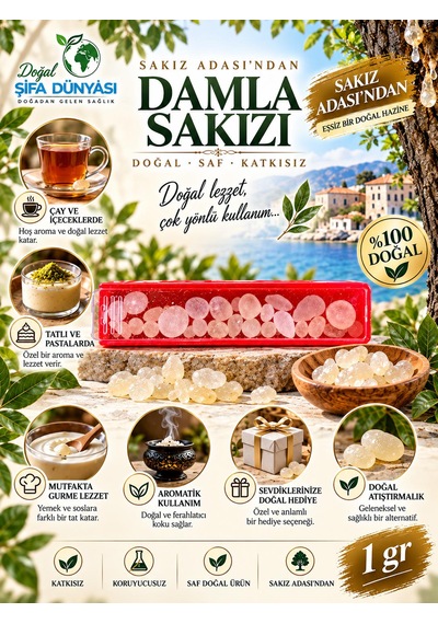 Damla Sakızı Doğal Damla Sakızı 1 Gr Sakız Adası