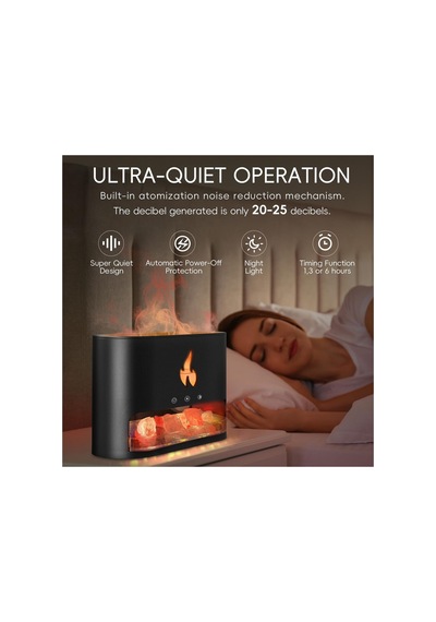 3d Alev Görünümlü Hava Nemlendirici Usb 250ml Himalaya Tuzlu Aroma Yayıcı Led Işıklı Hava Makinesi