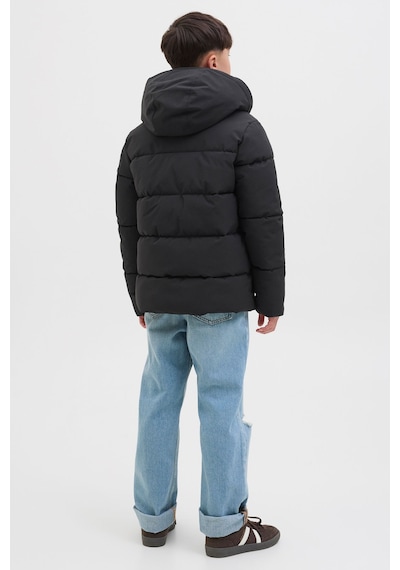 Jack & Jones Jjglobal Puffer Jacket Jn Siyah Erkek Çocuk Mont Siyah