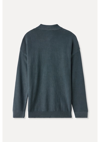 Mudo Erkek Erkek Lacivert Oversize Polo Yaka Kazak 1263351