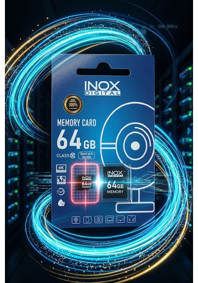 Inox 64 Gb Micro Sd Hafıza Kartı Class 10 Güvenlik Ve Araç İçi Kamera Uyumlu Yüksek Hızlı Bellek